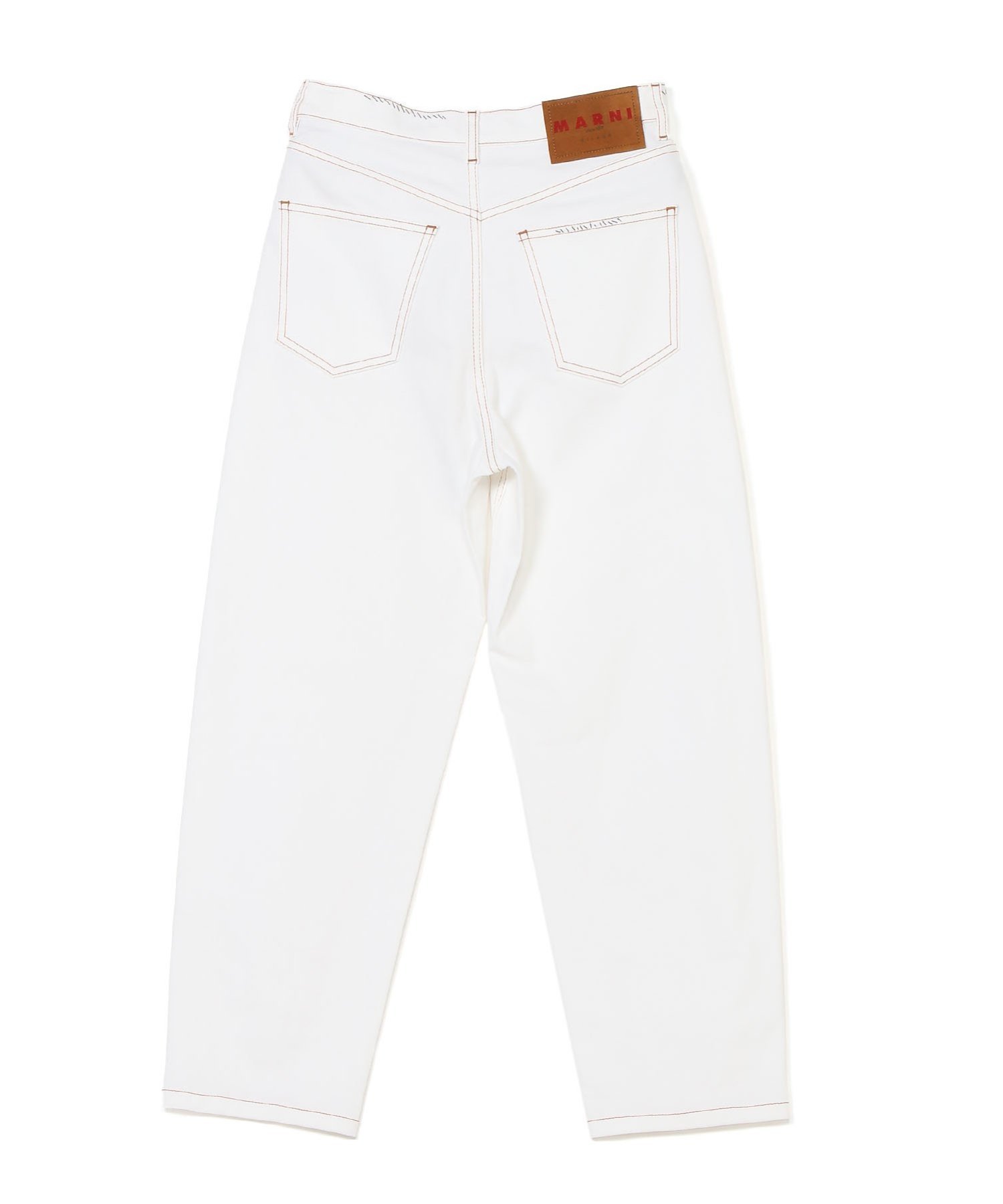 【SALE／40%OFF】MARNI フラワーパッチストレッチデニムパンツ マルニ パンツ ジーンズ・デニムパンツ ホワイト【送料無料】