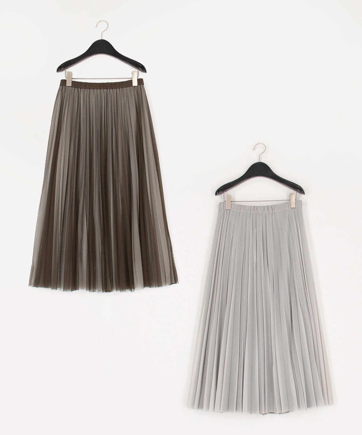 【SALE／10%OFF】COMME CA 【ブライトリーセットアップ】ソフトチュール*オーガンジートリコット広幅 スカート コムサ スカート ロング・マキシスカート ブラック ワインレッド グレー【送料無料】