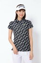 PING APPAREL バイアスロゴジャガード半袖ポロシャツ <PERFORMANCE> (LADIES) ピン アパレル トップス ポロシャツ ブラック ホ...