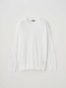 JOHN SMEDLEY クルーネック長袖コットンニットプルオーバー | DAVID | 30G MODERN FIT ジョンスメドレー トップス ニット ホワ...