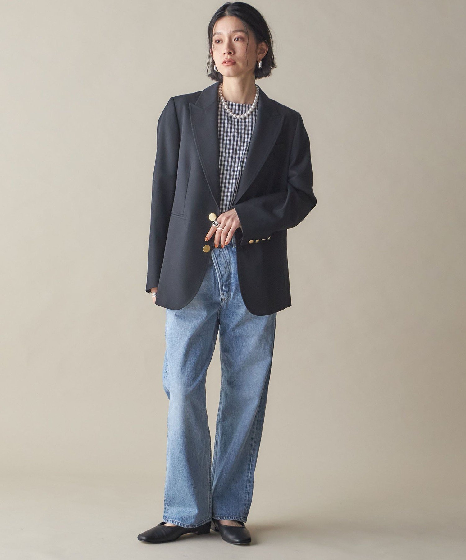 【SALE／40%OFF】SHIPS WOMEN SHIPS NINE CASE: ピークド ラペル ジャケット シップス ジャケット・アウター テーラードジャケット・ブレザー ブラック【送料無料】