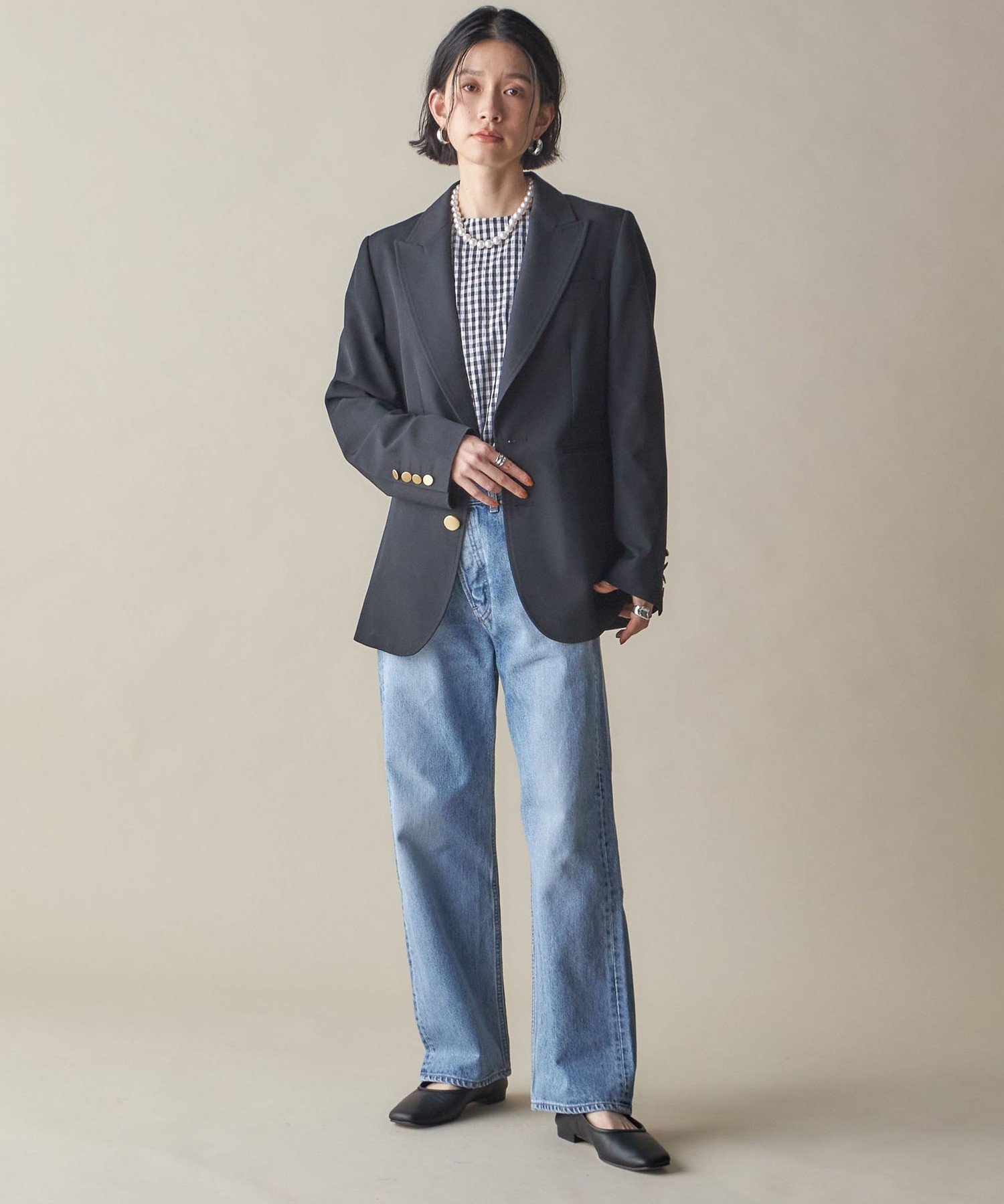 【SALE／40%OFF】SHIPS WOMEN SHIPS NINE CASE: ピークド ラペル ジャケット シップス ジャケット・アウター テーラードジャケット・ブレザー ブラック【送料無料】