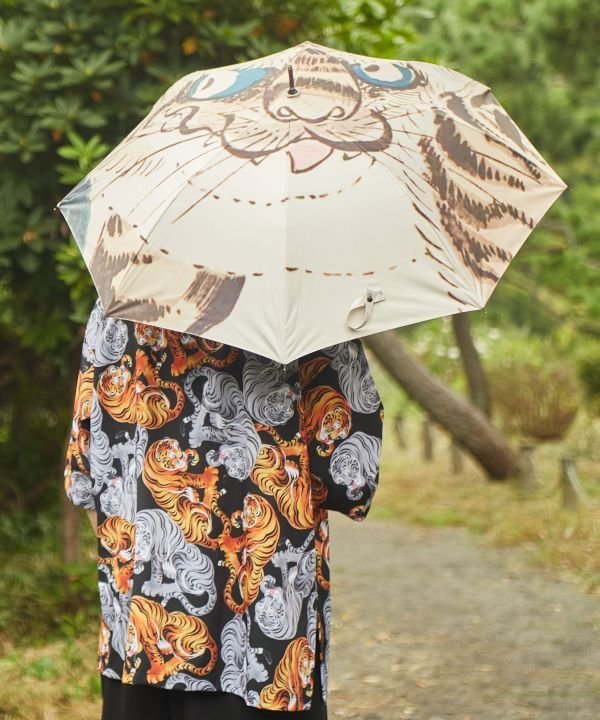 【SALE／50%OFF】カヤ 【カヤ】【遮光率90%以上】獣面相日傘(晴雨兼用) アミナコレクション ファッション雑貨 傘・長傘