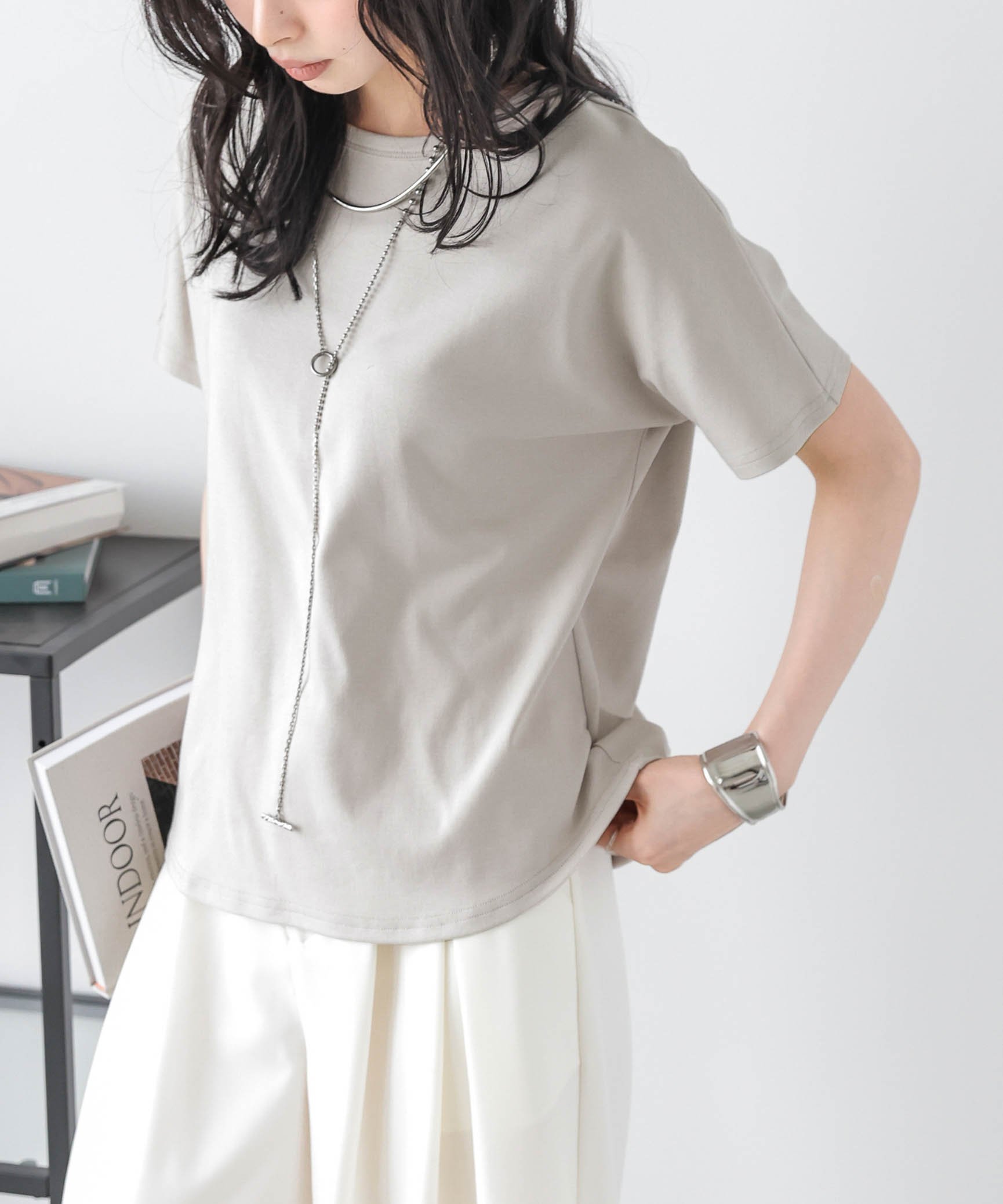 【SALE／33%OFF】Lajour 【日本製】ラウンドヘムカットソー ラジュール トップス ...
