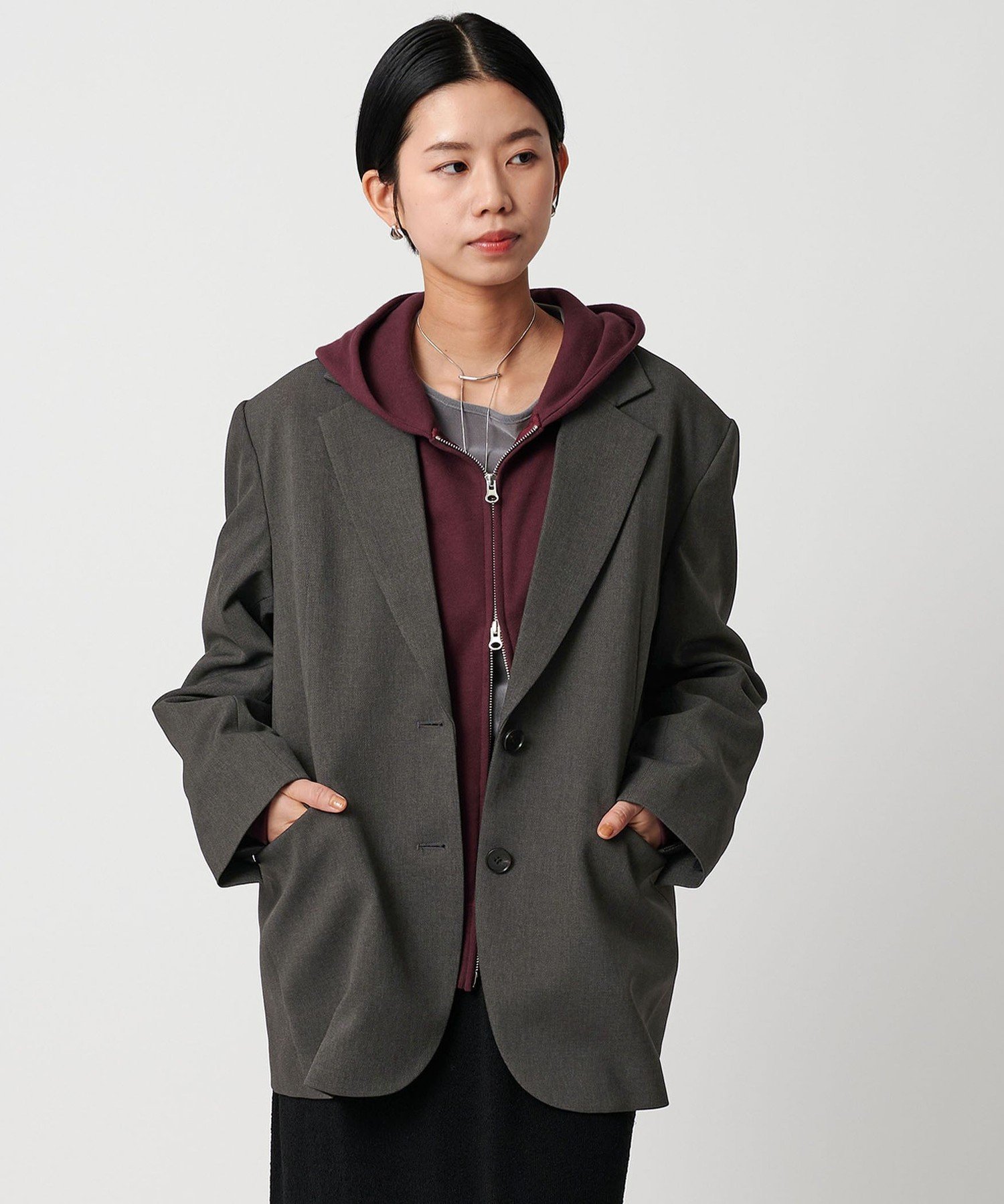 CITEN テーラードジャケット シテン ジャケット・アウター テーラードジャケット・ブレザー グレー【送料無料】のサムネイル