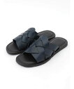 Aquascutum MEN Resort Leather Sandals アクアスキュータム シューズ・靴 その他のシューズ・靴 ブラウン ネイビー【送料無料】