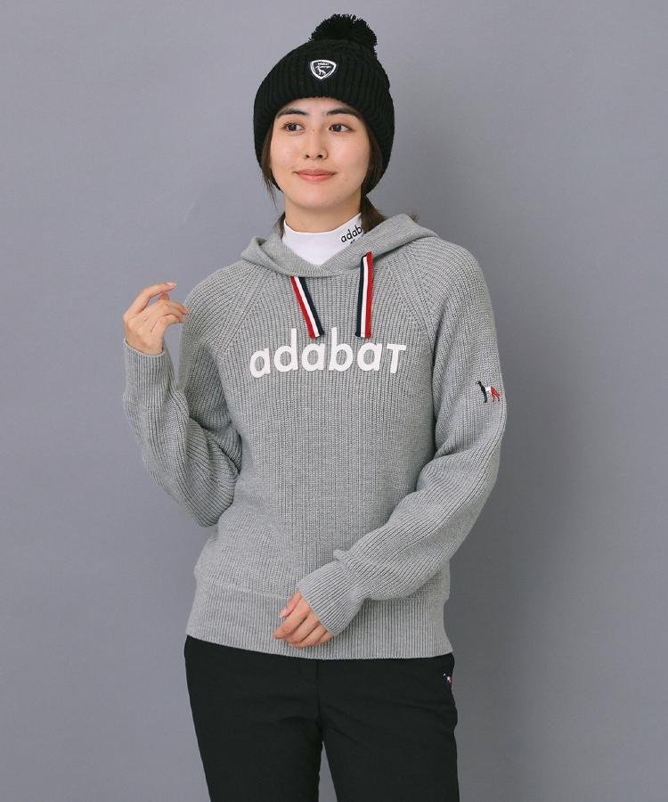 【ADABAT NAVY】ニットフーディー アダバット トップス ニット ネイビー