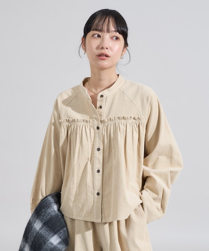 【SALE／20%OFF】FREAK'S STORE コーデュロイ ギャザーシャツ＜セットアップ対応＞ 25AW フリークスス..