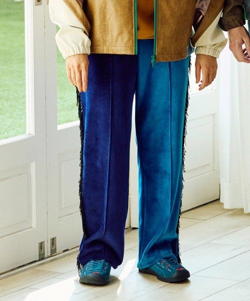 ベロアクレイジートラックパンツ (MENS) ゴースローキャラバン パンツ その他のパンツ