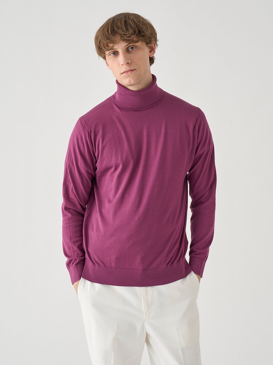 JOHN SMEDLEY タートルネック長袖コットンニットプルオーバー ｜ S4751 ｜ 30G MODERN FIT ジョンスメドレー トップス ニット【送料無料】