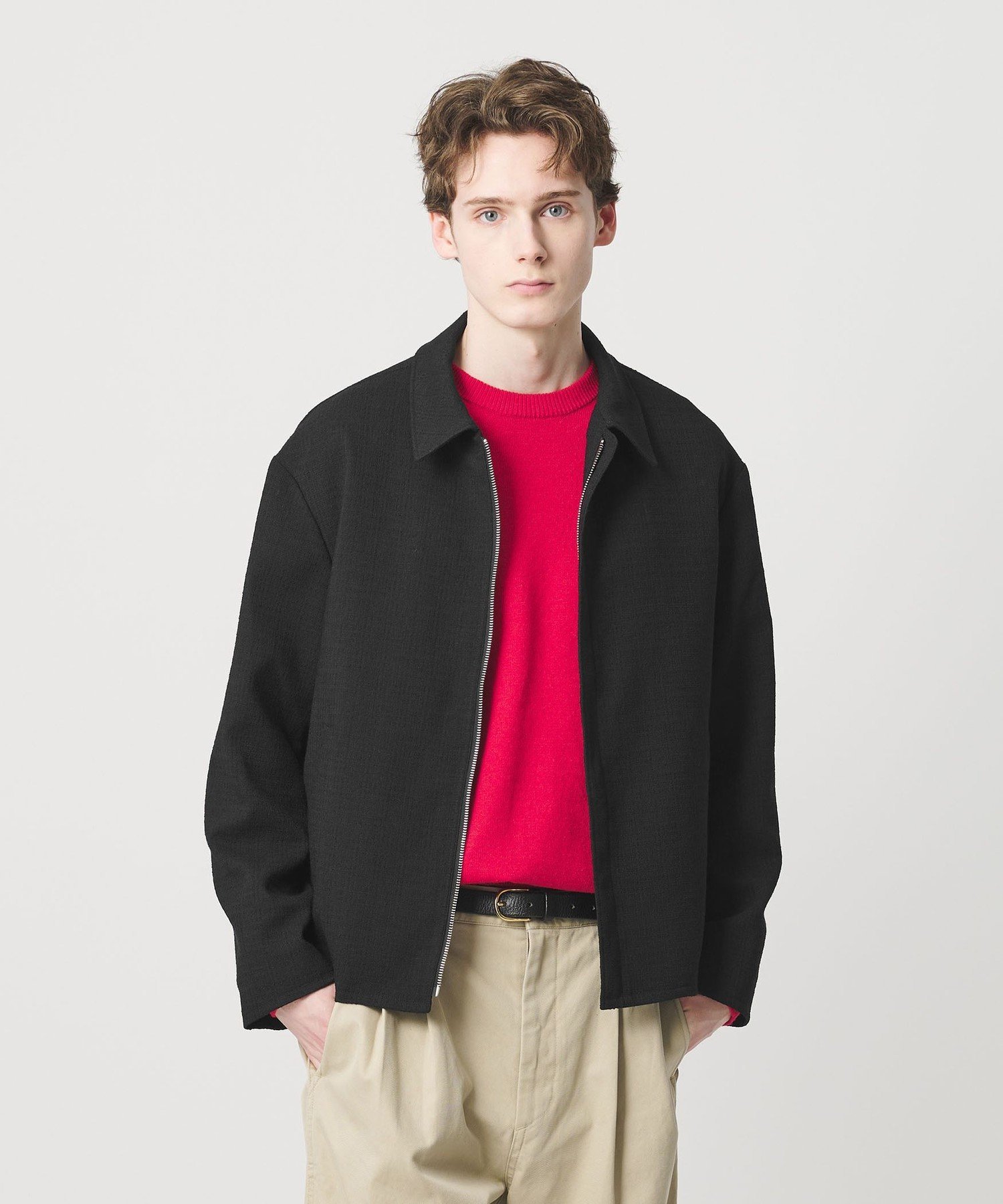 BEAUTY&YOUTH UNITED ARROWS モノトーン ツイード ショート ブルゾン ビューティー＆ユース　ユナイテッドアローズ ジャケット・アウター その他のジャケット・アウター グレー ブラック【送料無料】