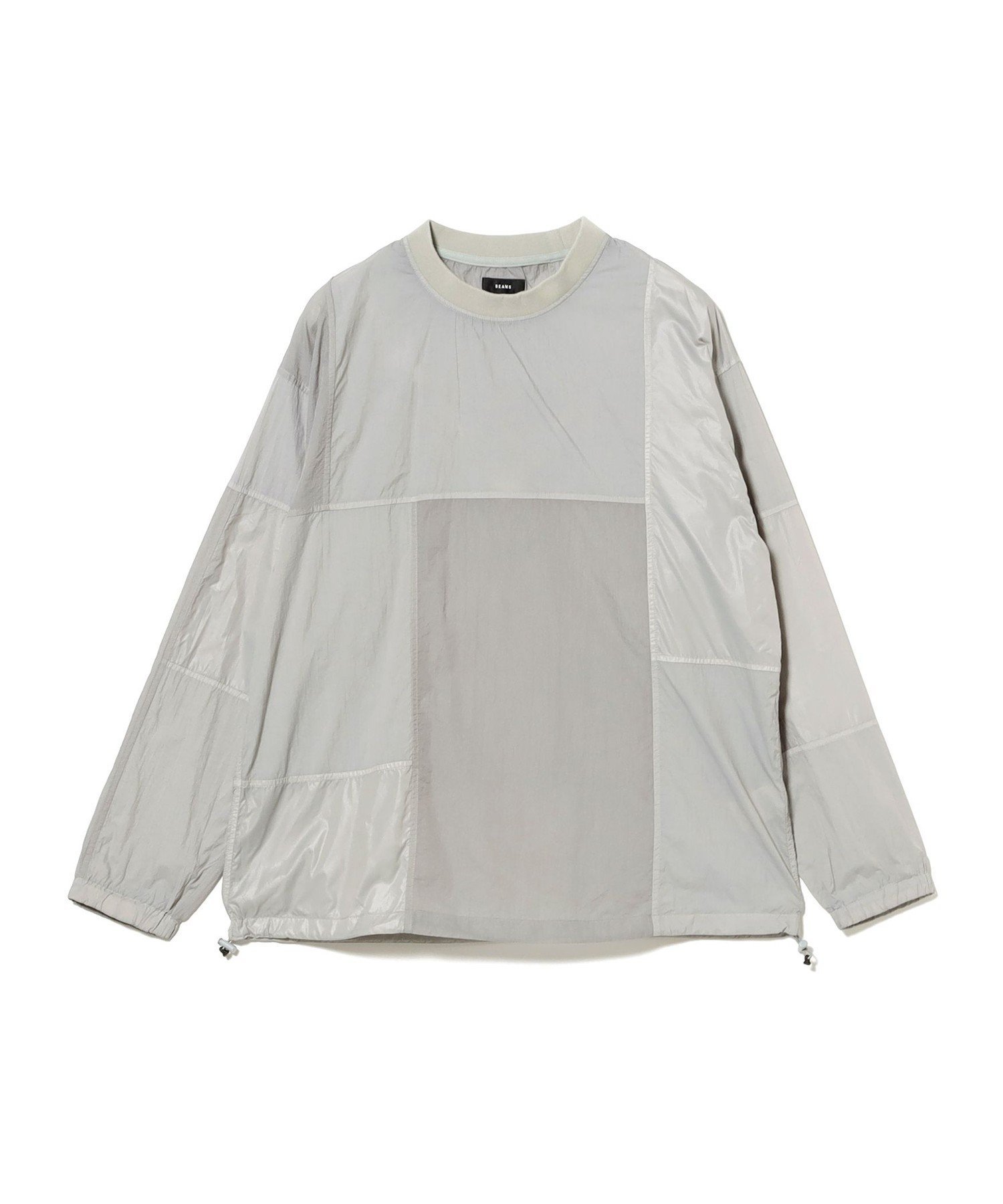 BEAMS クレイジーパターン ナイロン クルーネック【ワイドフィット】 ビームス メン トップス カットソー・Tシャツ ブラック グレー【送料無料】