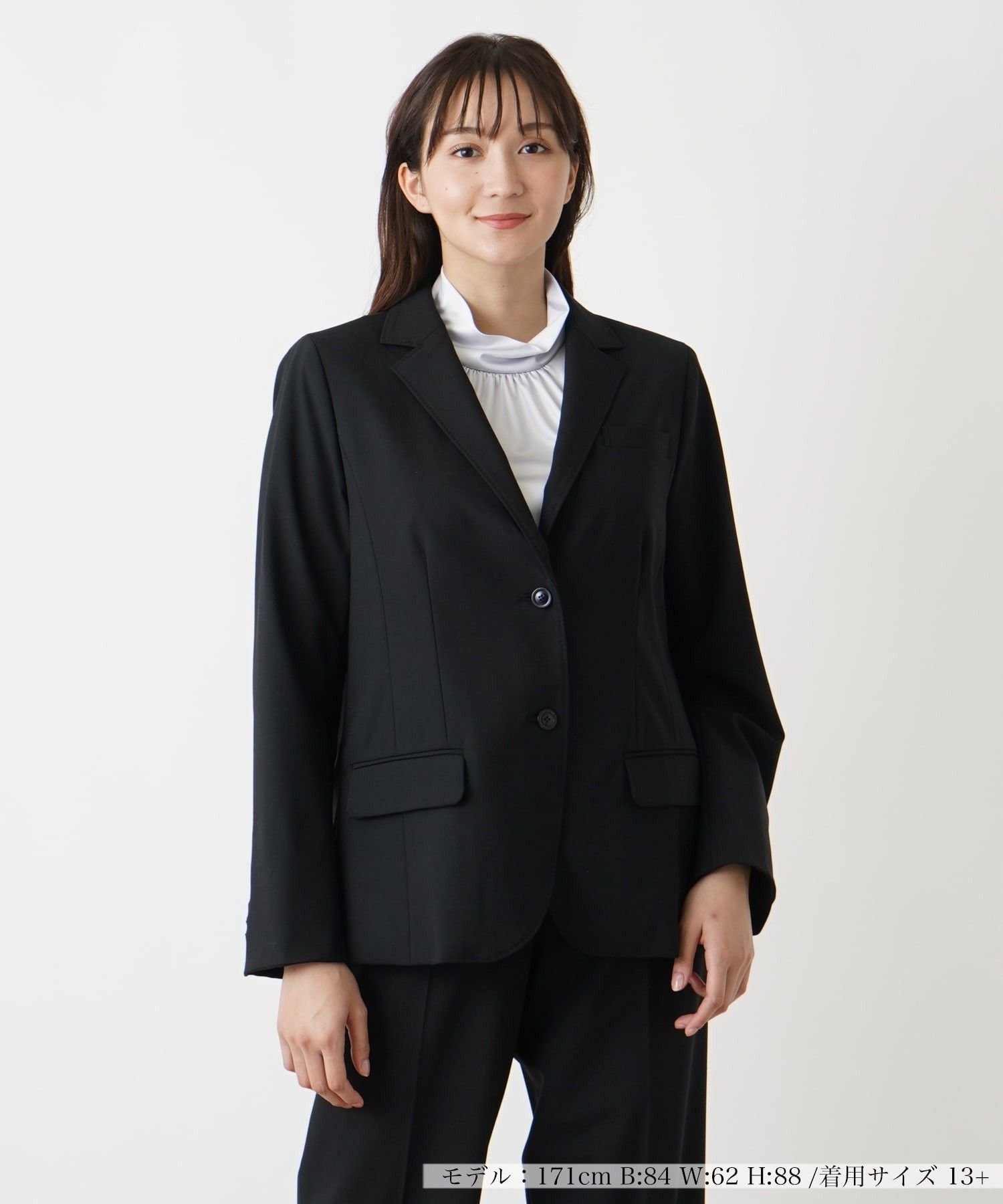 Leilian PLUS HOUSE ブレザー【BOURGE】 レリアン プラスハウス ジャケット・アウター テーラードジャケット・ブレザー ブラック