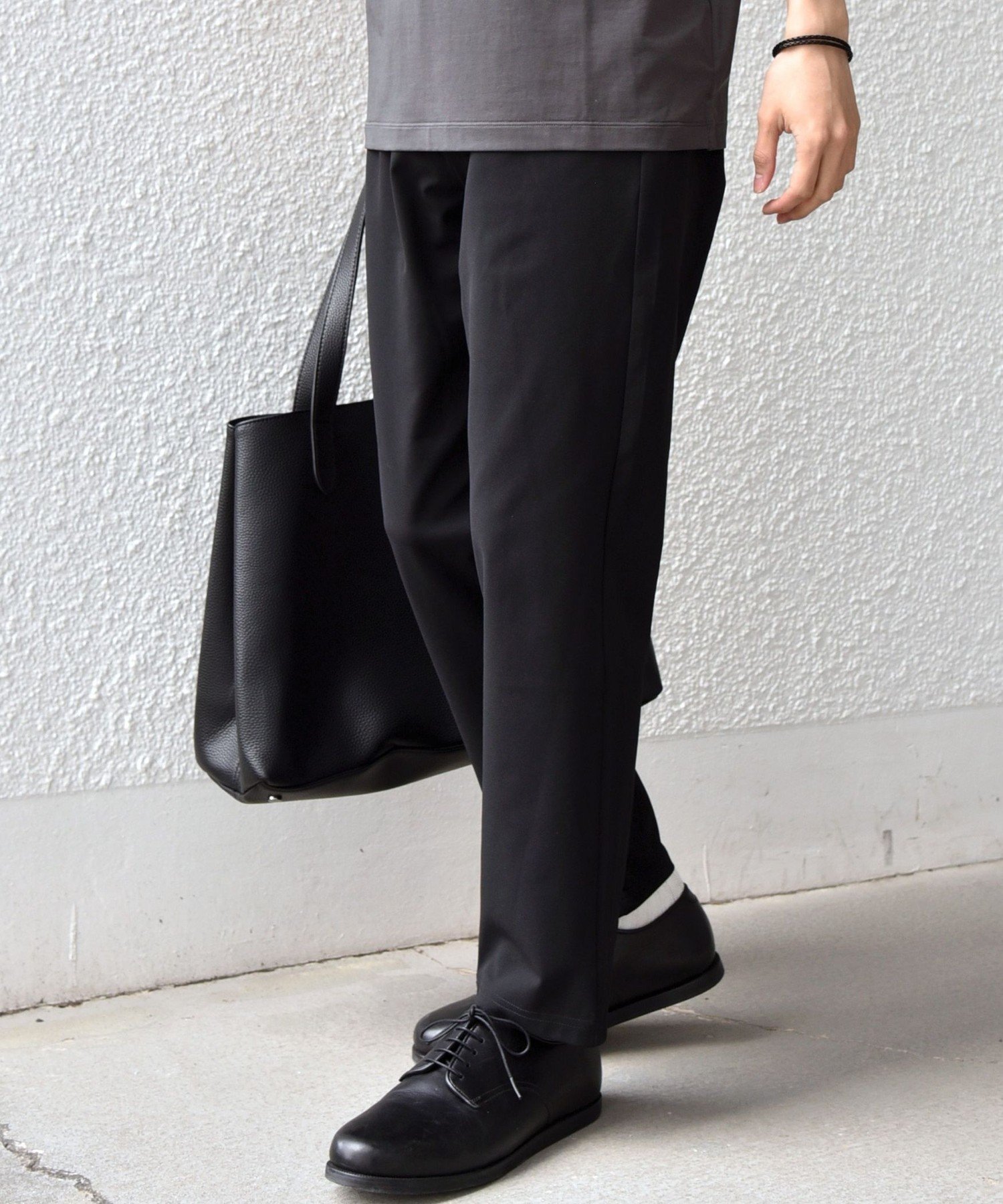 【WEB限定】SHIPS any:＜吸水速乾＞AIR FLEXION スリム ストレッチ イージー パンツ◇ シップス パンツ その他のパンツ ブラック ベージュ ネイビー
