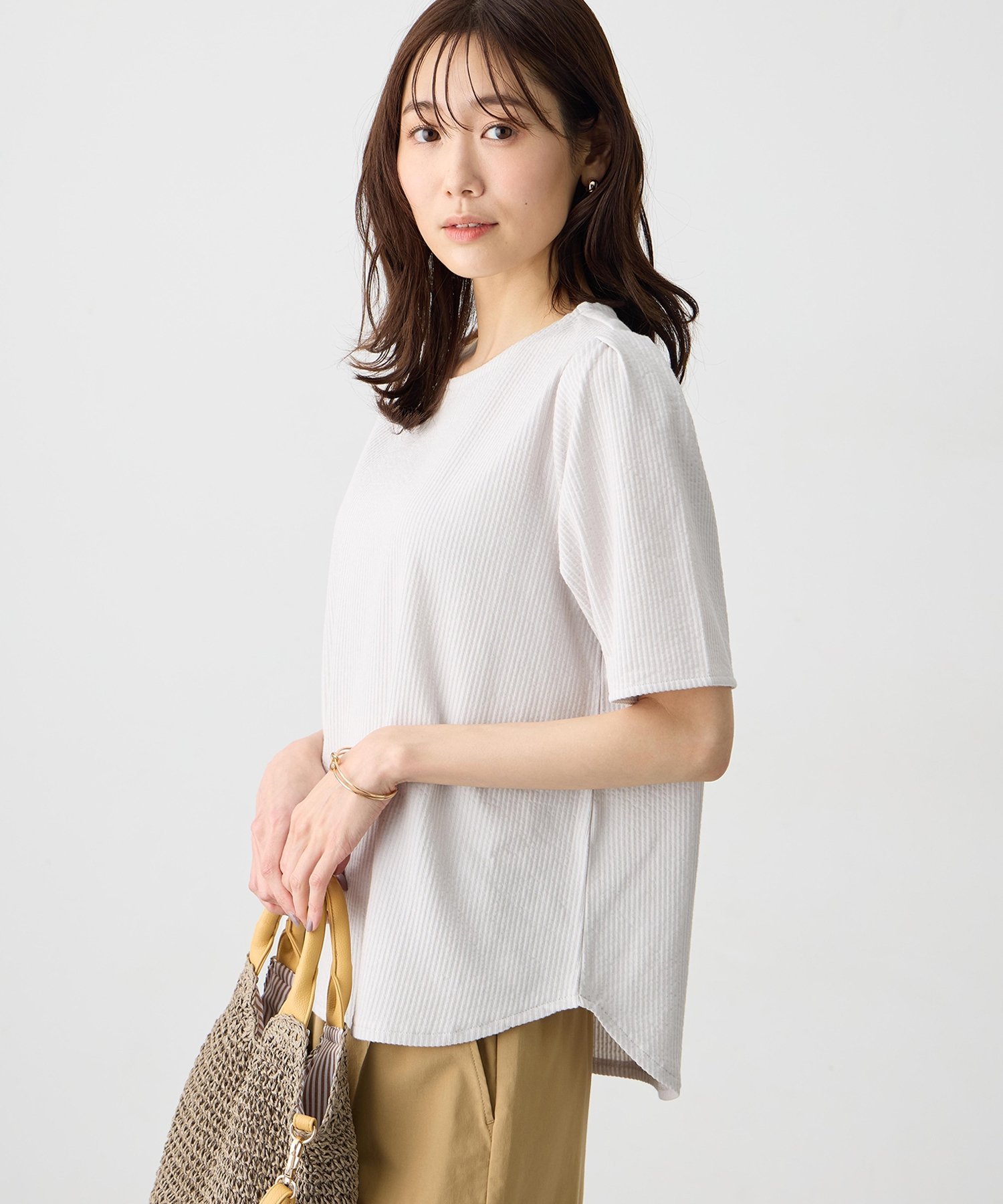 楽天市場】ストライプ（袖の長さ七分袖・五分袖）（Tシャツ 