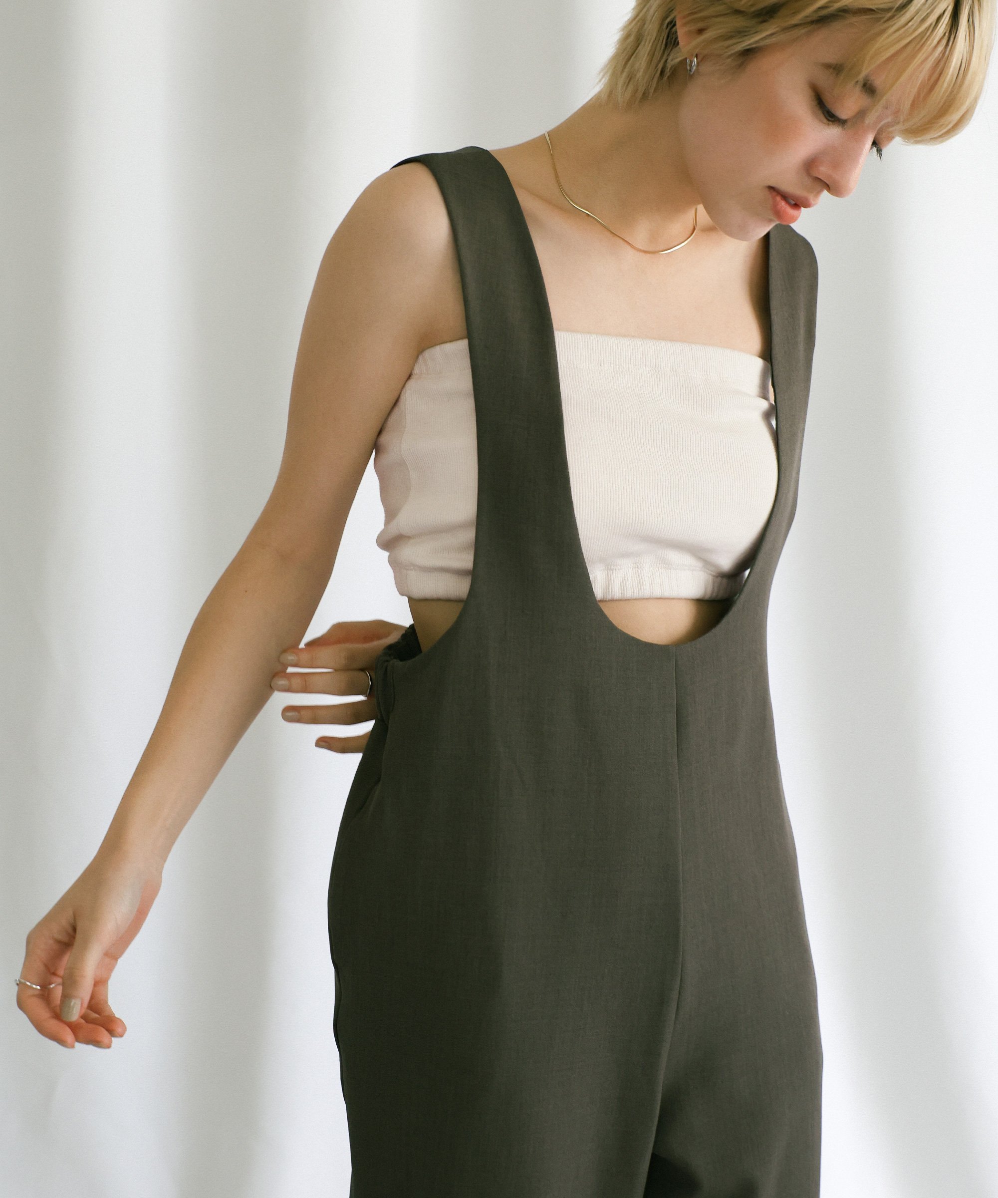 【SALE／50%OFF】SELECT MOCA カップ付きバンドゥ セレクトモカ トップス ベアトップ