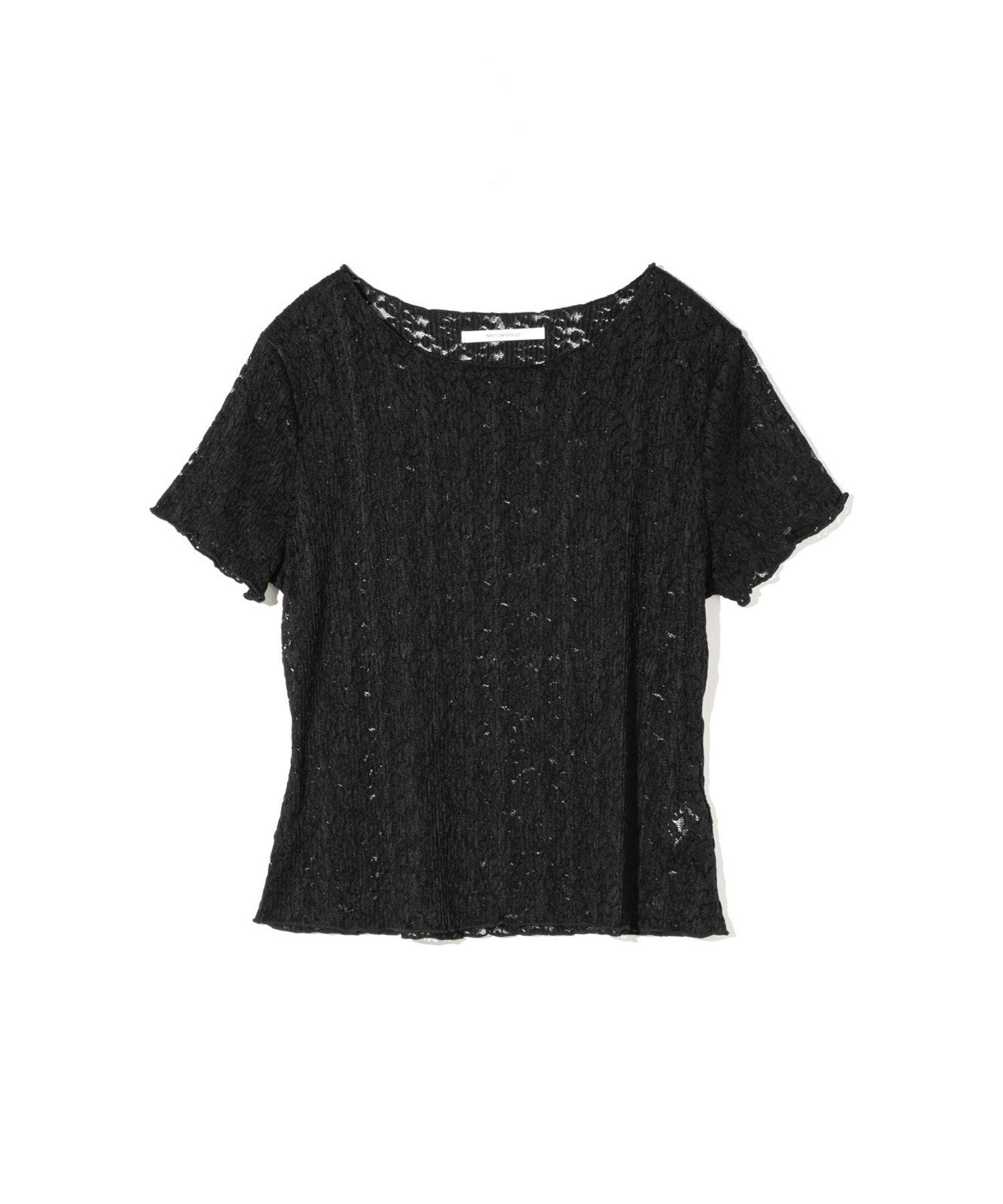 MIDIUMISOLID MIDIUMISOLID for Ladies レースカットソー マーコート トップス カットソー・Tシャツ ホワイト ブラック
