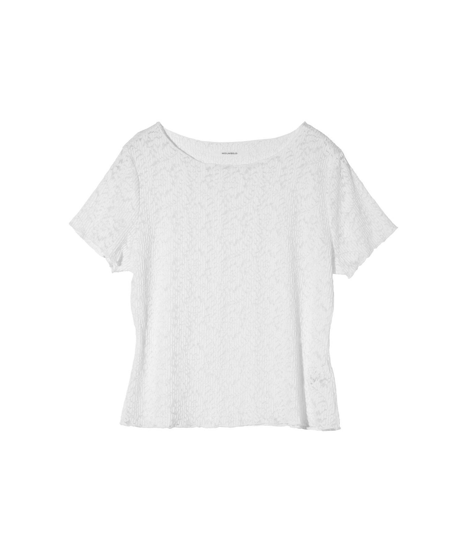 MIDIUMISOLID MIDIUMISOLID for Ladies レースカットソー マーコート トップス カットソー・Tシャツ ホワイト ブラック