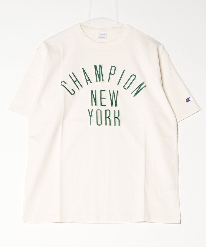 【SALE／41%OFF】Champion SHORT SLEEVE T-SHIRT フリークスストア トップス カットソー・Tシャツ ベージュ ネイビー グレー