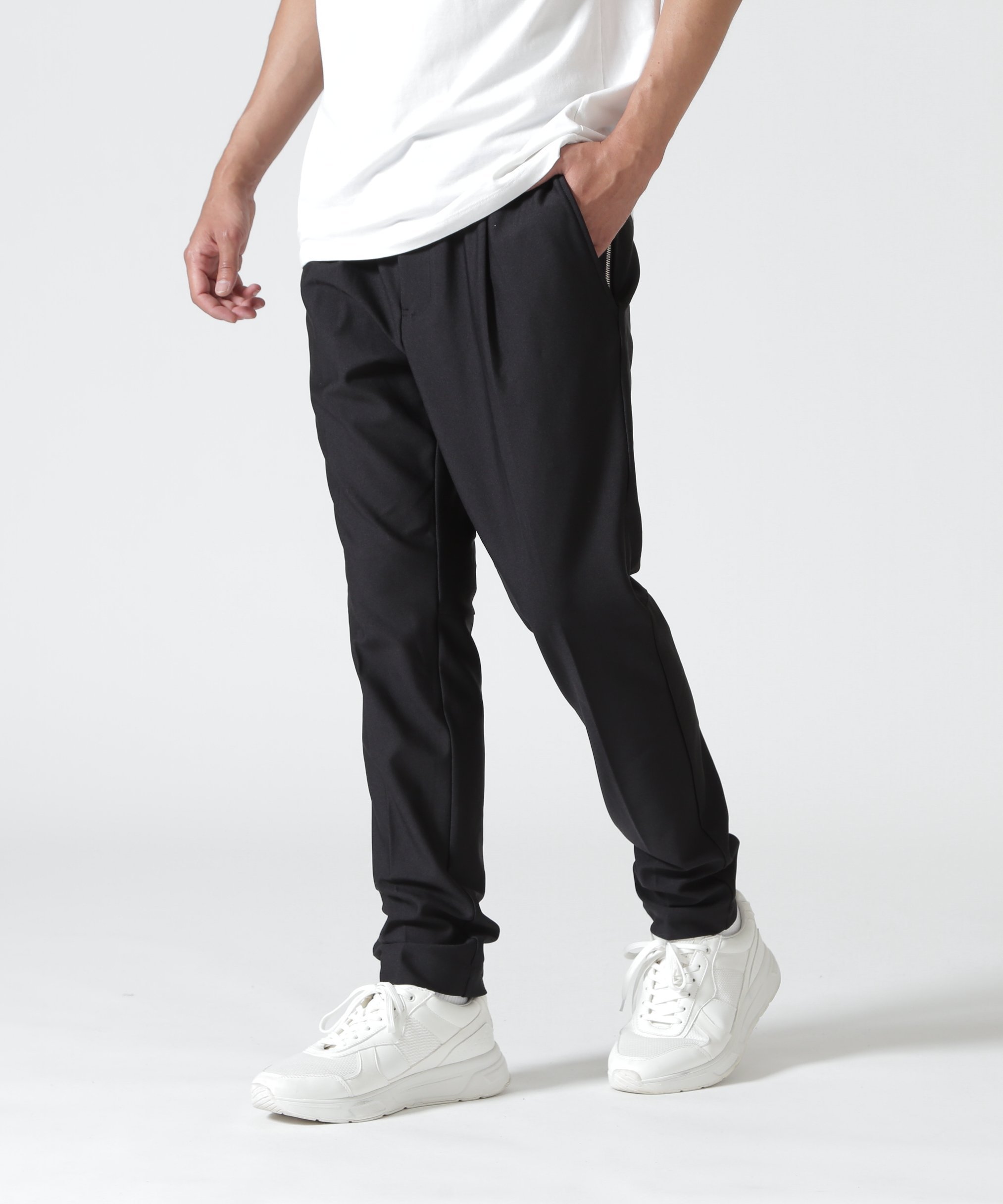 PIUORO(ピウオロ) HI TENSION KNIT JOGGER PANTS ビーセカンド パンツ その他のパンツ グレー ブラック