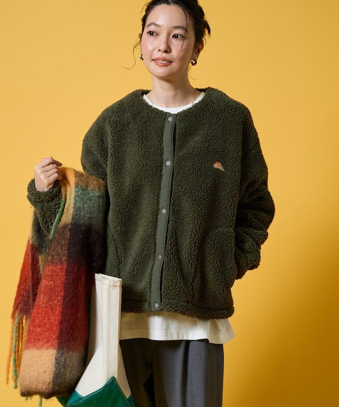 KELTY 限定展開 KELTY × FREAK'S STORE/ケルティ 別注 ボア スナップ ボタン カーディガン 26AW フリークスストア ジャケット・アウター その他のジャケット・アウター ブラック グリーン ベージュ【送料無料】 stylife-15857400 Rakuten Fashion サンプル画像3