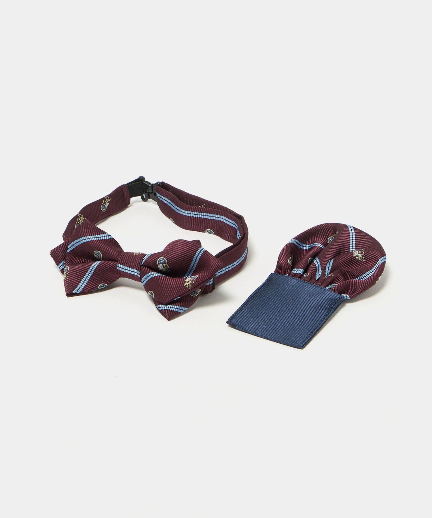 【SALE／30%OFF】UNITED ARROWS green label relaxing ボウタイ チーフ セット(クレスト) / キッズ 手洗い可能 ユナイテッドアローズ アウトレット スーツ・フォーマル ネクタイ・蝶ネクタイ ワインレッド オレンジ