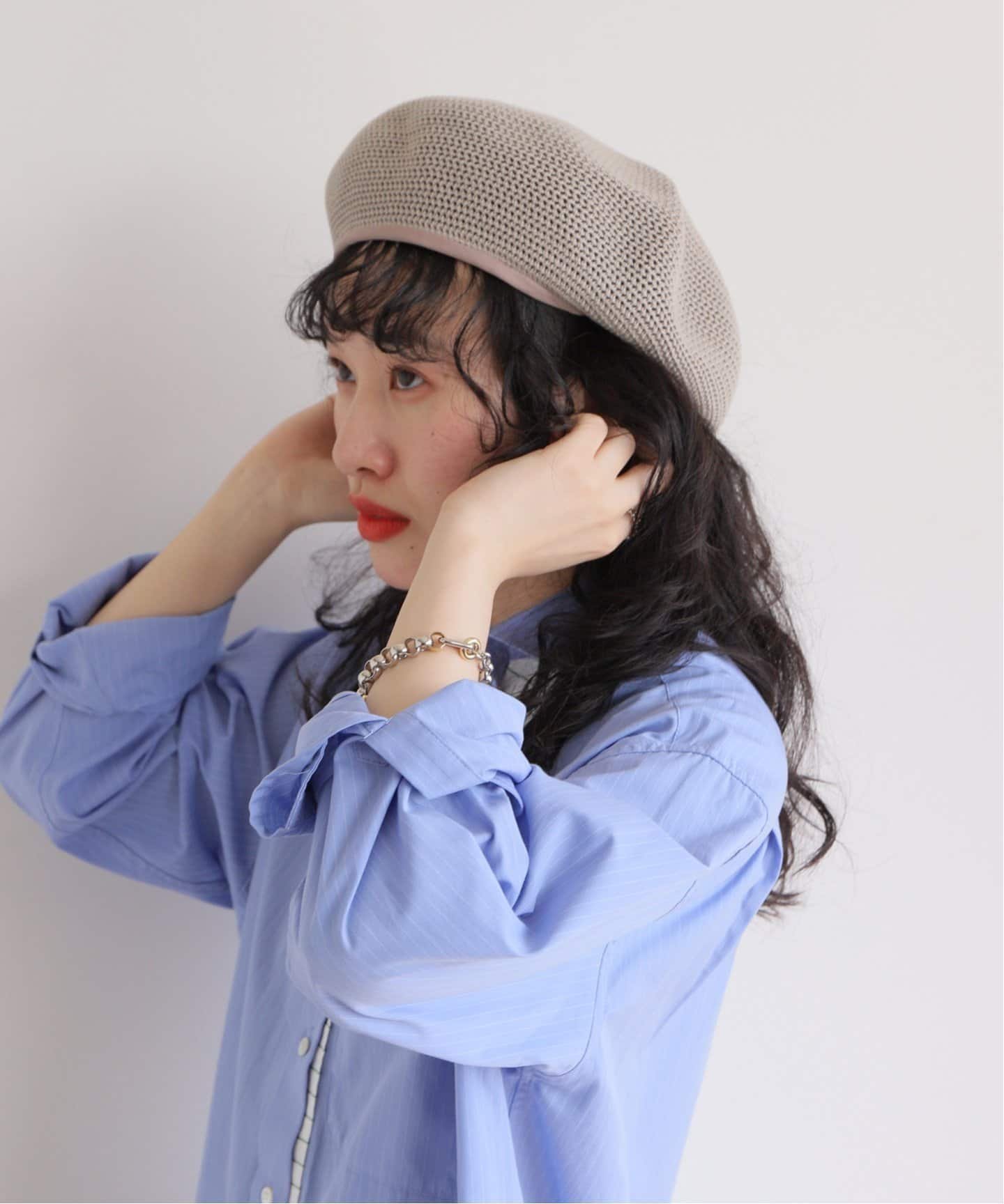【SALE／30%OFF】JOINT WORKS 【RACAL/ラカル】 Crochet Style Knit Beret ジョイントワークス 帽子 ハンチング・ベレー帽 ブラック【送料無料】
