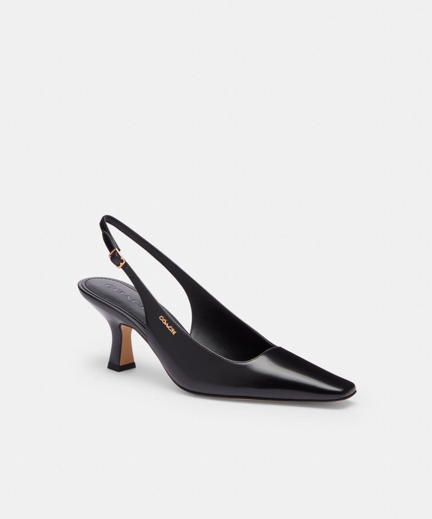 COACH OUTLET 【公式】スリングバック ヒール コーチ アウトレット シューズ・靴 ミュール ブラック【送料無料】
