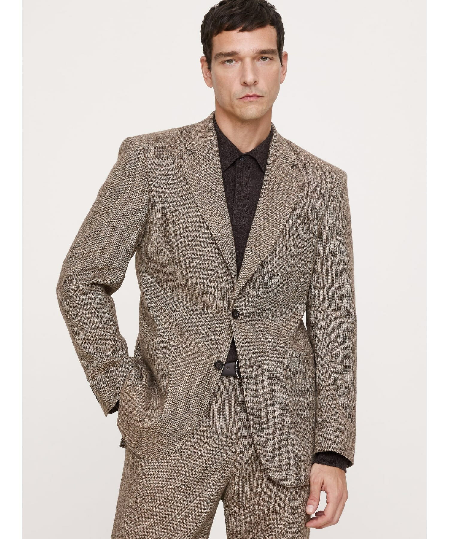 BANANA REPUBLIC (M)イタリアン ウールブレンド スーツジャケット バナナ・リパブリック ジャケット・アウター テーラードジャケット・ブレザー ブラウン【送料無料】