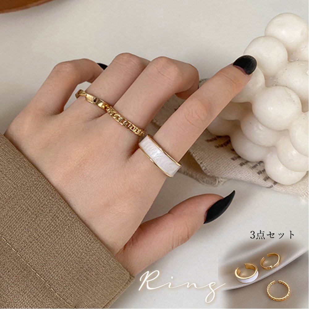 【SALE／30%OFF】Aimoon マルチデザイン リングセット 指輪 新作 ミニミニストア アクセサリー・腕時計 リング・指輪 ゴールド