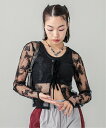 【SALE/50%OFF】X-girl BUTTERFLY LACE CARDIGAN X-girl エックスガール トップス カーディガン ホワイト ブラック【送料無料】