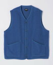 SHIPS MEN 【SHIPS別注】ARPENTEUR: CONTOUR VEST シップス トップス ベスト・ジレ ブラック ブルー【送料無料】