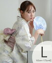 utatane utatane 浴衣3点セット クリームに涼しげな松花火 Lサイズ ウタタネ 着物・浴衣・和装小物 浴衣 ホワイト【送料無料】