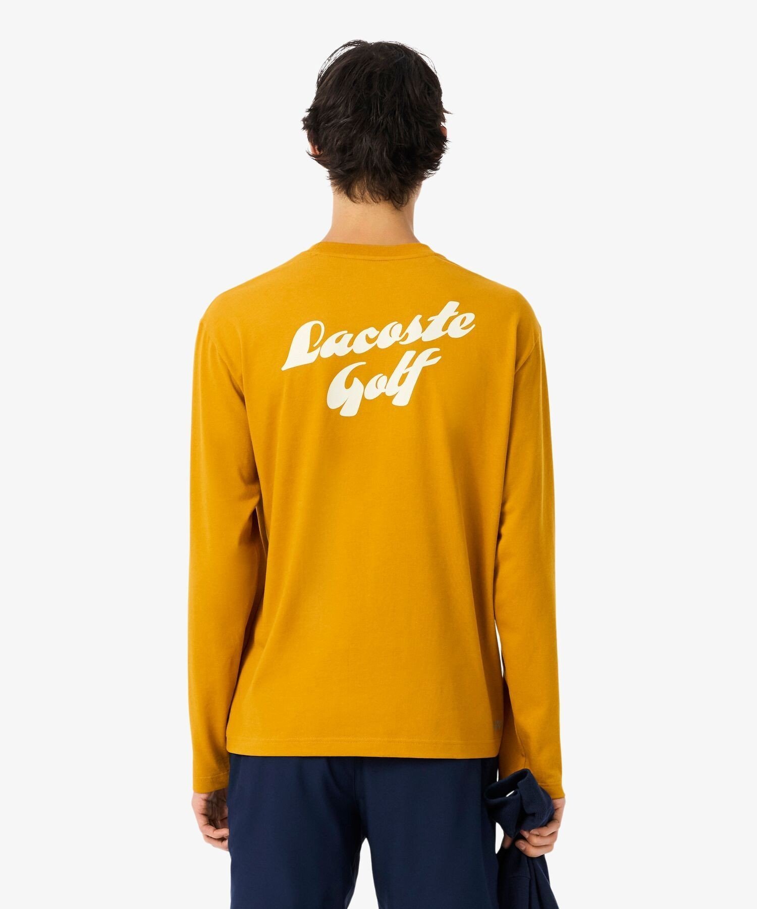 【SALE／30%OFF】LACOSTE ラコステゴルフバックプリントウルトラドライロングスリーブTシャツ ラコステ トップス カットソー・Tシャツ イエロー【送料無料】