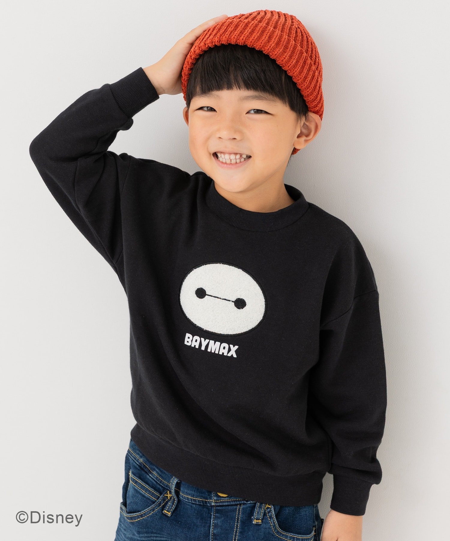 【SALE／10%OFF】Disney ＜ベイマックス＞裏毛トレーナー チルツー トップス スウェット・トレーナー ブラック レッド ホワイトのサムネイル