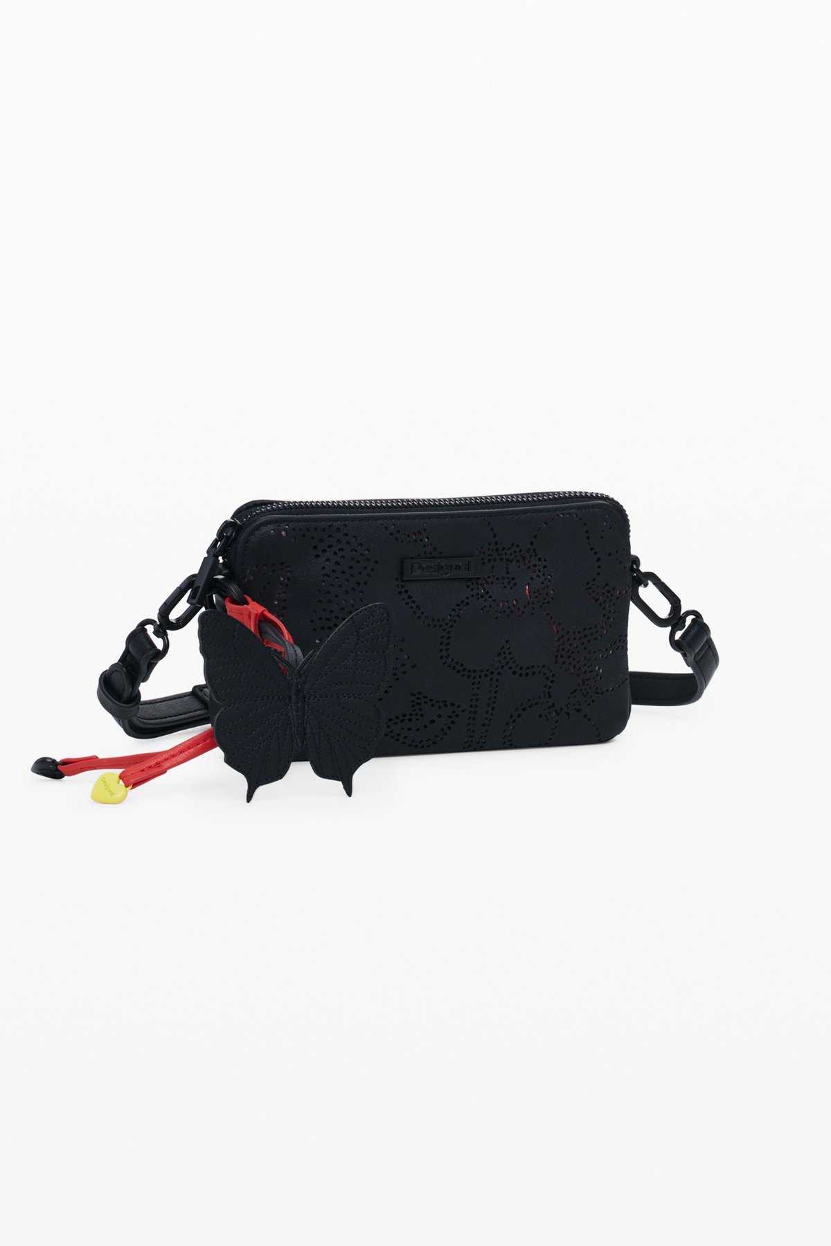 【SALE／30%OFF】Desigual 大きなショルダーバッグチャーム財布 デシグアル バッグ ショルダーバッグ ブラック【送料無料】