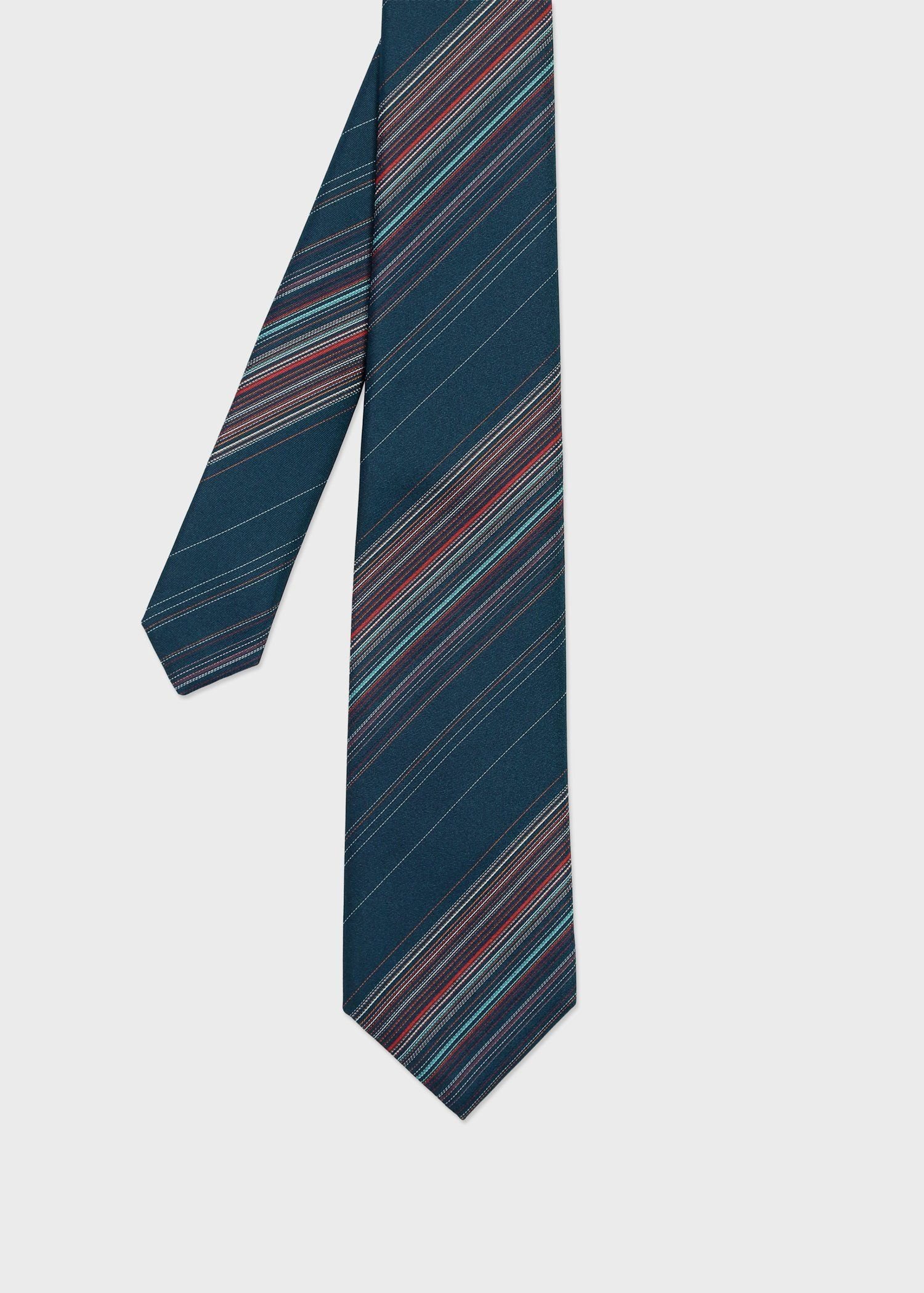 Paul Smith マルチカラー レジメンタル タイ ポール・スミス スーツ・フォーマル ネクタイ・蝶ネクタイ ネイビー ブルー【送料無料】