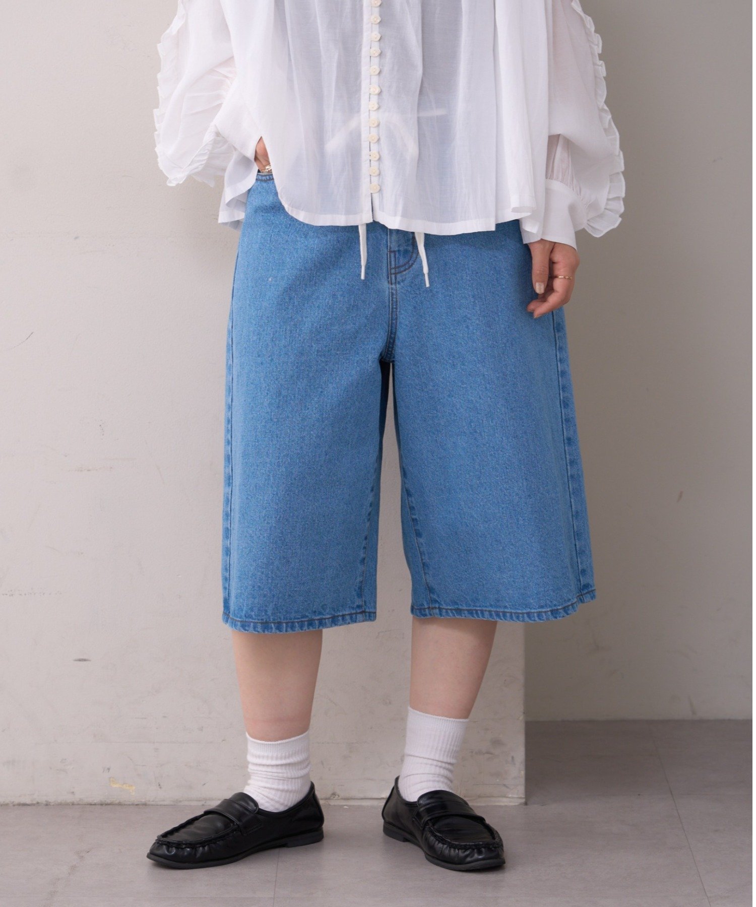 Cotton - CIAOPANIC TYPY 【willow】デニムハーフパンツ チャオパニックティピー パンツ ジーンズ・デニムパンツ ブルー【送料無料】