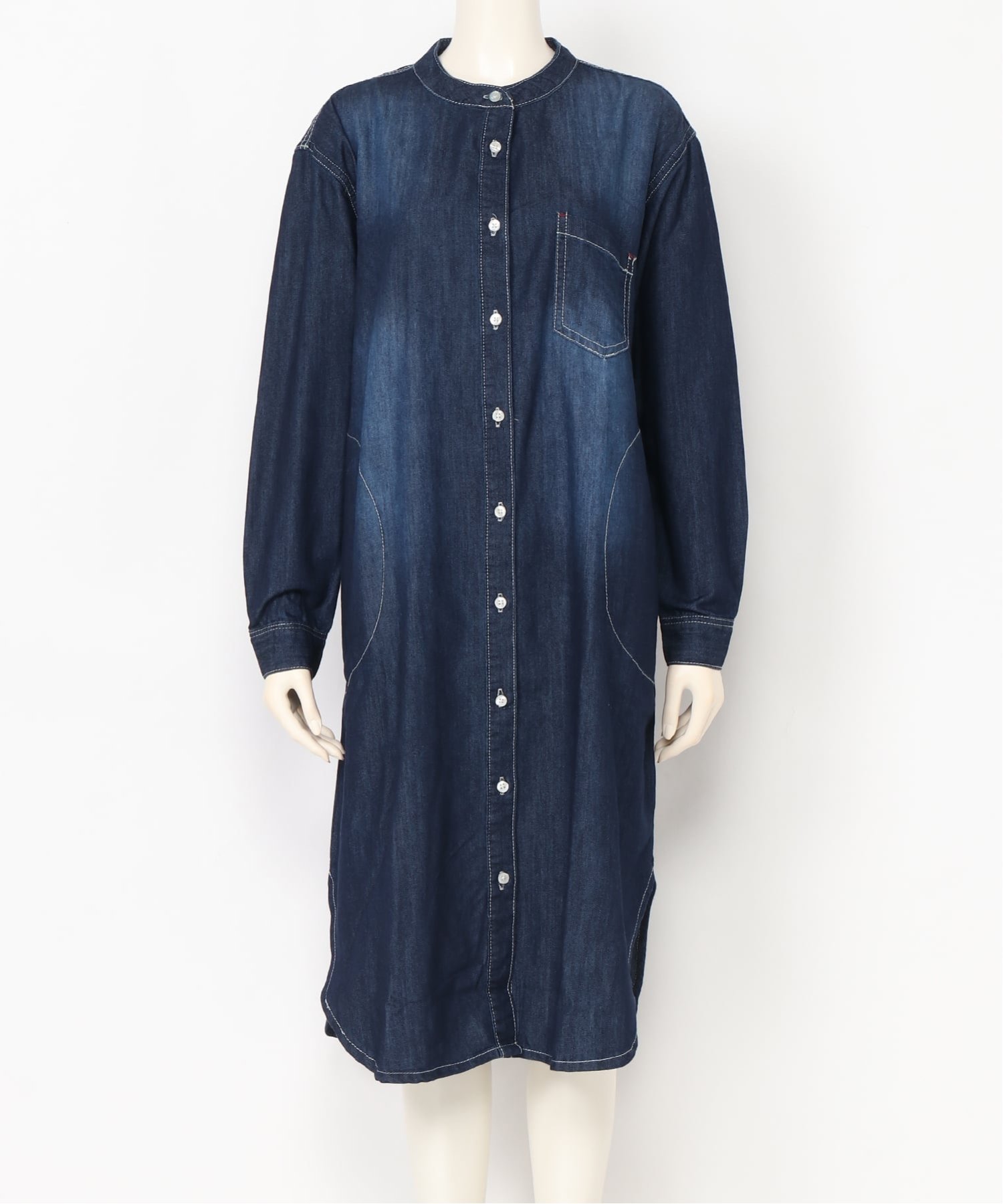 【SALE／32%OFF】relaclo select relaclo select/(W)デニムシャツワンピース リラクロ ワンピース・ドレス ワンピース ネイビー【送料無料】