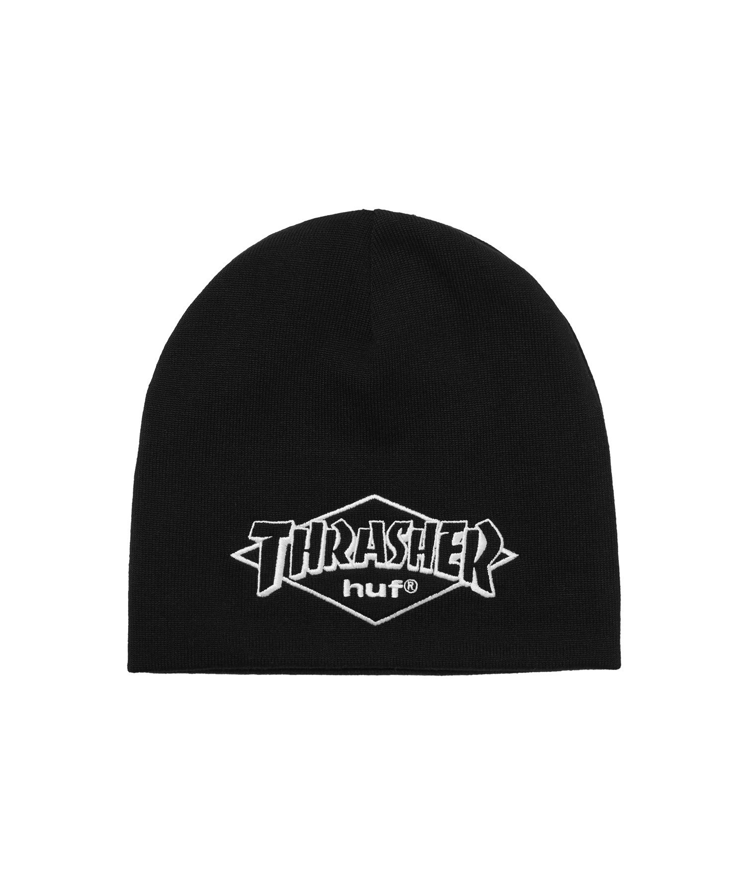 HUF HUF X THRASHER MELTDOWN BEANIE / HUF スラッシャー コラボ ビーニー ハフ 帽子 ニット帽・ビーニー ブラック【送料無料】