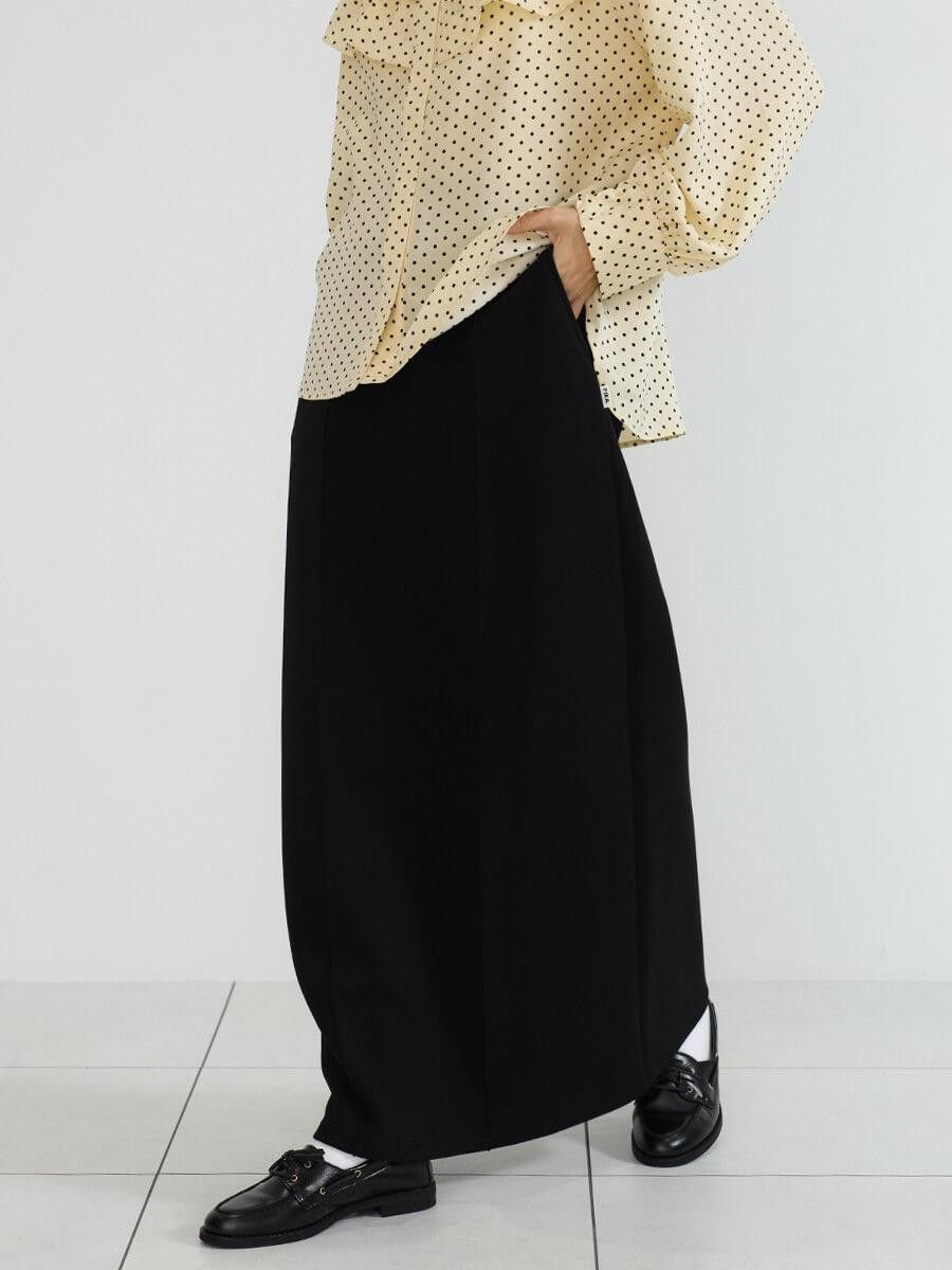 . Sweat narrow skirt ラシュッド スカート ロング・マキシスカート ブラック ブラウン グレー
