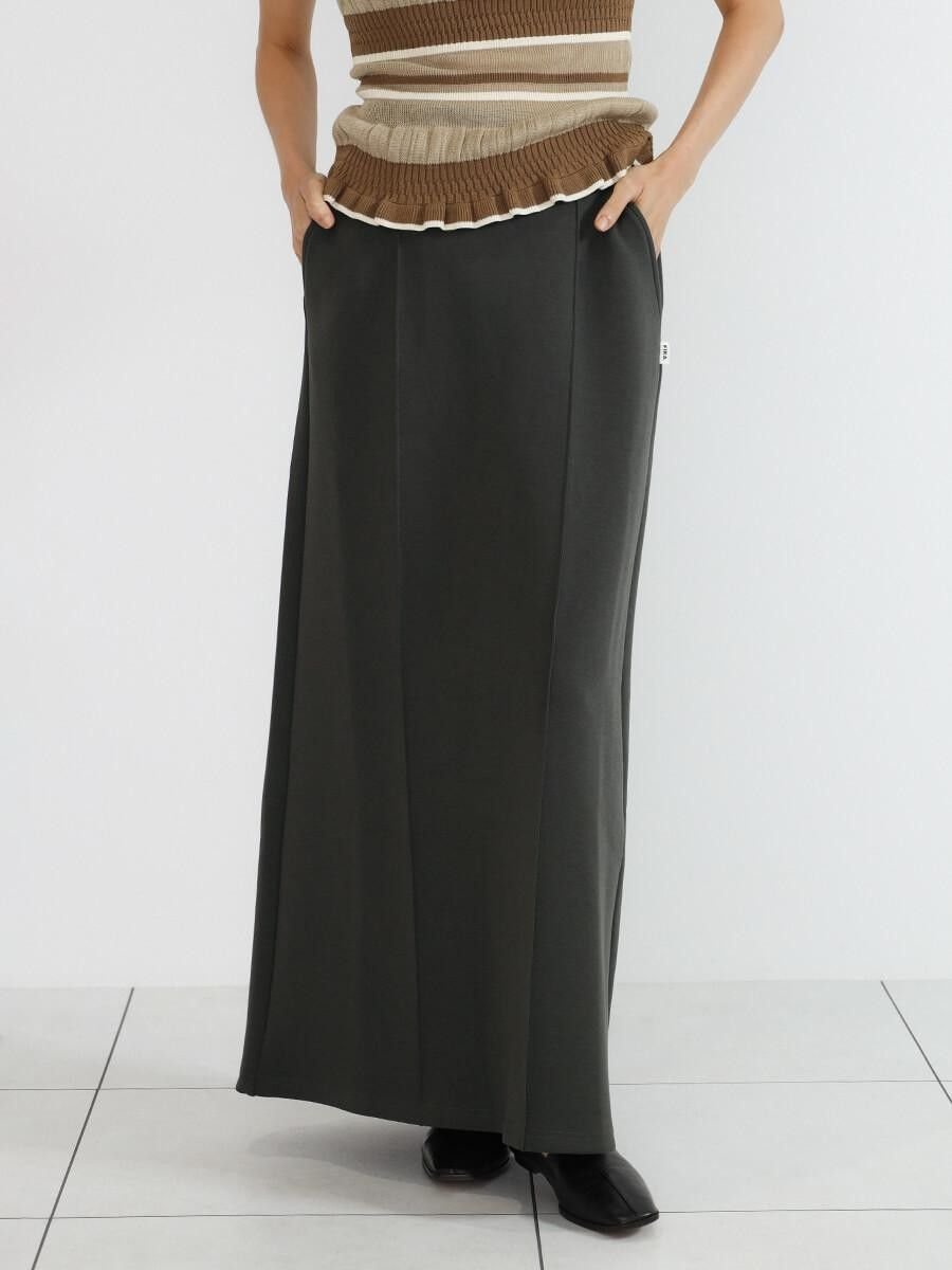 . Sweat narrow skirt ラシュッド スカート ロング・マキシスカート ブラック ブラウン グレー