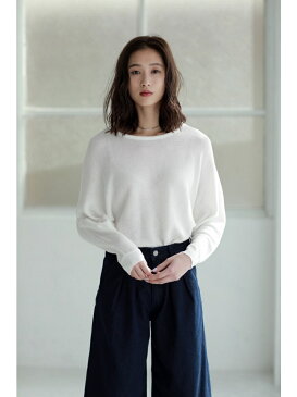 【SALE/50%OFF】AZUL by moussy 《3/31 12時までWEB限定価格》エアリーコットン片畦ボートネックVプルオーバー アズールバイマウジー ニット【RBA_S】【RBA_E】