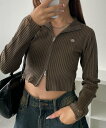 【SALE/33%OFF】WEGO LADY'S ドライバーズダメージニットトップス ウィゴー トップス ニット ブラック ブラウン