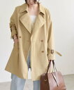 【SALE/20%OFF】quaranciel quaranciel:<洗濯機可能>ダブルフロント フレア ハーフ トレンチ コート シップス ジャケット・アウ...