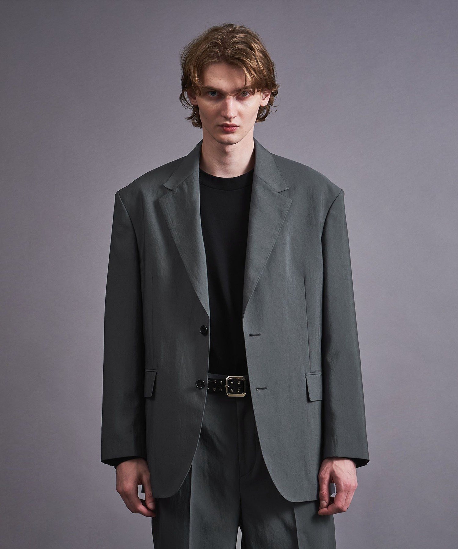 【SALE／70%OFF】monkey time BEAUTY&YOUTH UNITED ARROWS エアーバックサテンシリーズ オーバーサイズ ノッチド 2B ジャケット-セットアップ対応- ユナイテッドアローズ アウトレット ジャケット・アウター テーラードジャケット・ブレザー ブラック グレー【送料無料】