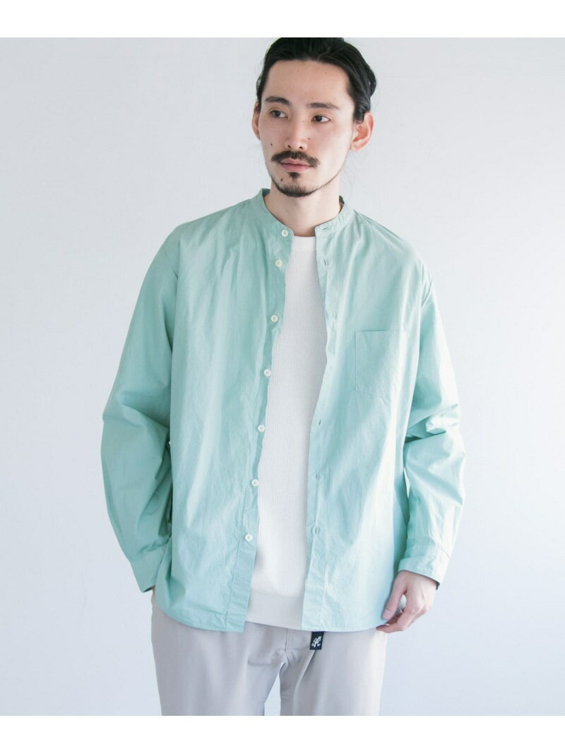 URBAN RESEARCH MANUALALPHABETL/FBANDCOLLARSHIRTS アーバンリサーチ シャツ/ブラウス シャツ/ブラウスその他 ベージュ ホワイト ブルー【送料無料】