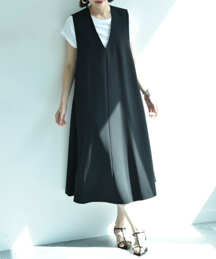 【SALE/10%OFF】INTERPLANET INTERPLANET/(W)【anana】Vネックフレアーワンピース インタープラネット ワンピース・ドレス ワンピース ブラック【送料無料】 【SALE/10%OFF】INTERPLANET INTERPLANET/(W)【anana】Vネックフレアーワンピース インタープラネット ワンピース・ドレス ワンピース ブラック【送料無料】