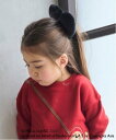 【SALE/40%OFF】petit main BIGハートシュシュ ナルミヤオンライン ヘアアクセサリー ヘアゴム レッド ピンク ブラック