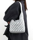 【SALE/30%OFF】COOCO メタリック柄編みワンショルダーバッグ プードゥードゥー バッグ かごバッグ シルバー オレンジ ブラック ゴールド【送料無...
